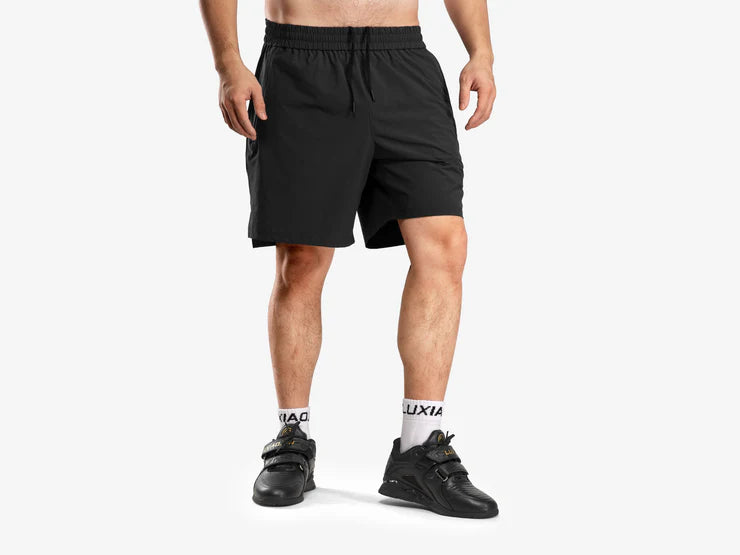 LUXIAOJUN Men's Workout Athletic Quick Dry Shorts 9”