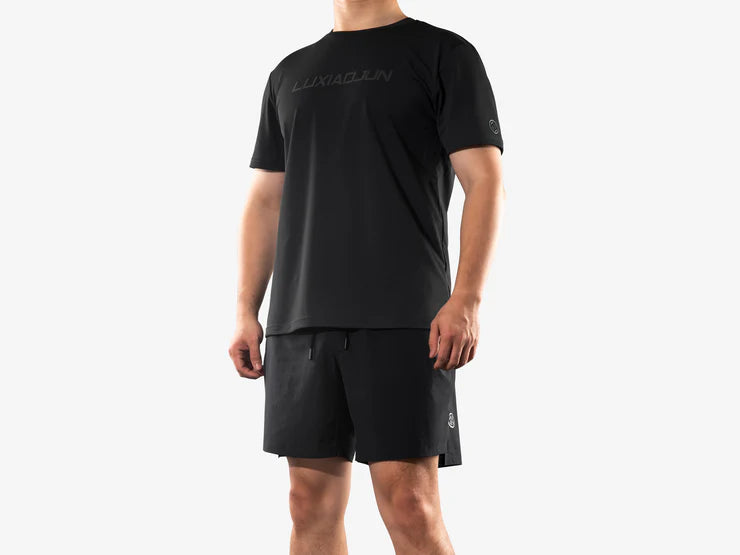 LUXIAOJUN Men's Workout Athletic Quick Dry Shorts 9”