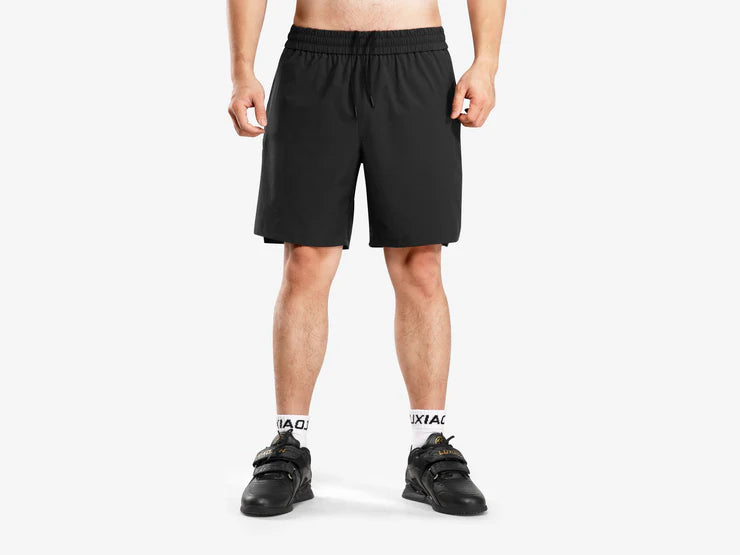 LUXIAOJUN Men's Workout Athletic Quick Dry Shorts 9”