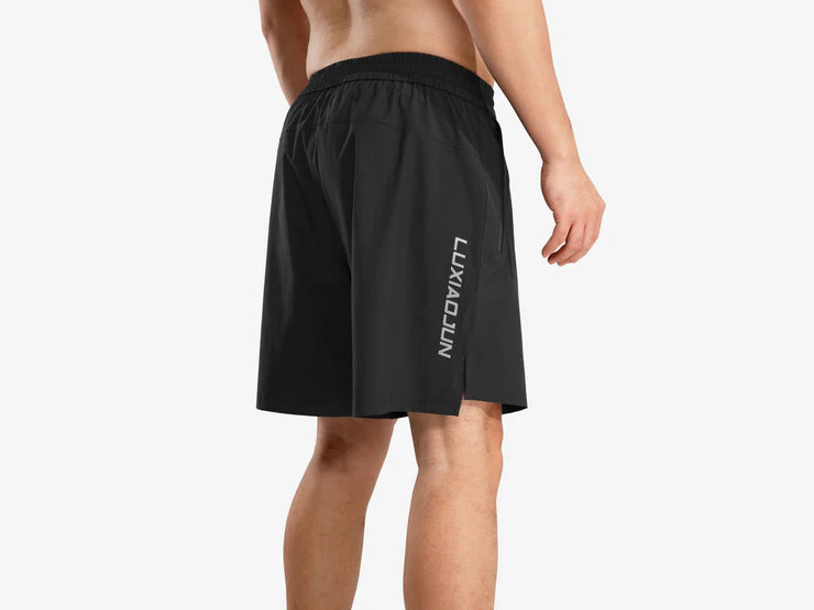 LUXIAOJUN Men's Workout Athletic Quick Dry Shorts 9”