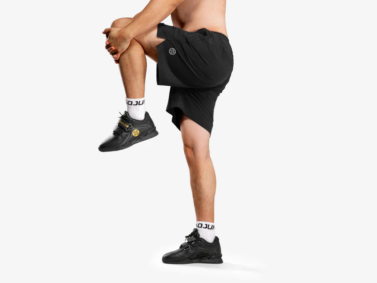 LUXIAOJUN Men's Workout Athletic Quick Dry Shorts 9”